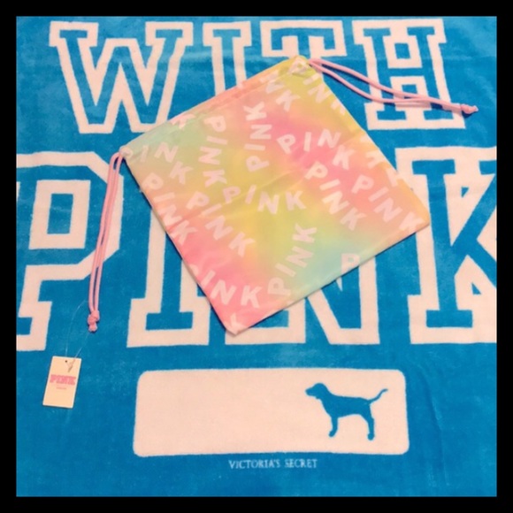 💕ⓅⒾⓃⓀ ⓋⓈ Reusable Drawstring Gift Bag NWT💕 - Picture 5 of 5